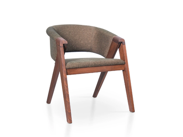 BEND - Upholstered beech chair with armrests by 5A Design - view 2